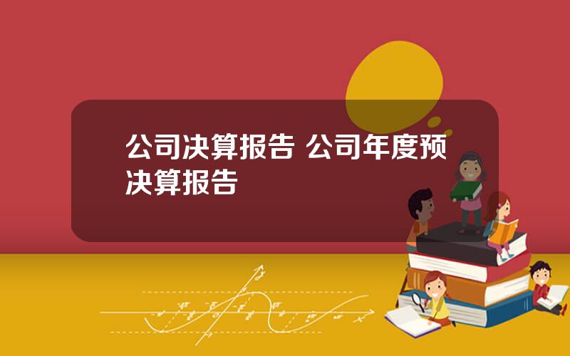 公司决算报告 公司年度预决算报告